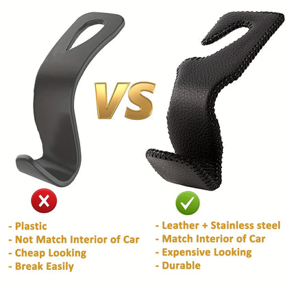 2pcs Anti-Scratch Hooks for Purses and Bags, Car Seat Hanger Coat Rack Vehicle Storage Hook