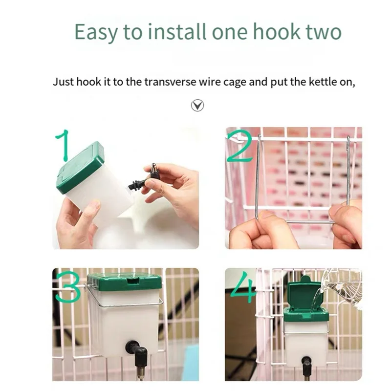 SOFT-2PCS  Water Dispenser Drinker Feeder Drinking Fountain Automatic Drinking Equipment Pet Animal Hamster Supplies