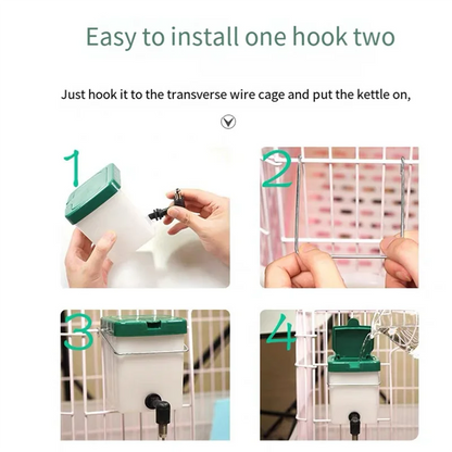 SOFT-2PCS  Water Dispenser Drinker Feeder Drinking Fountain Automatic Drinking Equipment Pet Animal Hamster Supplies