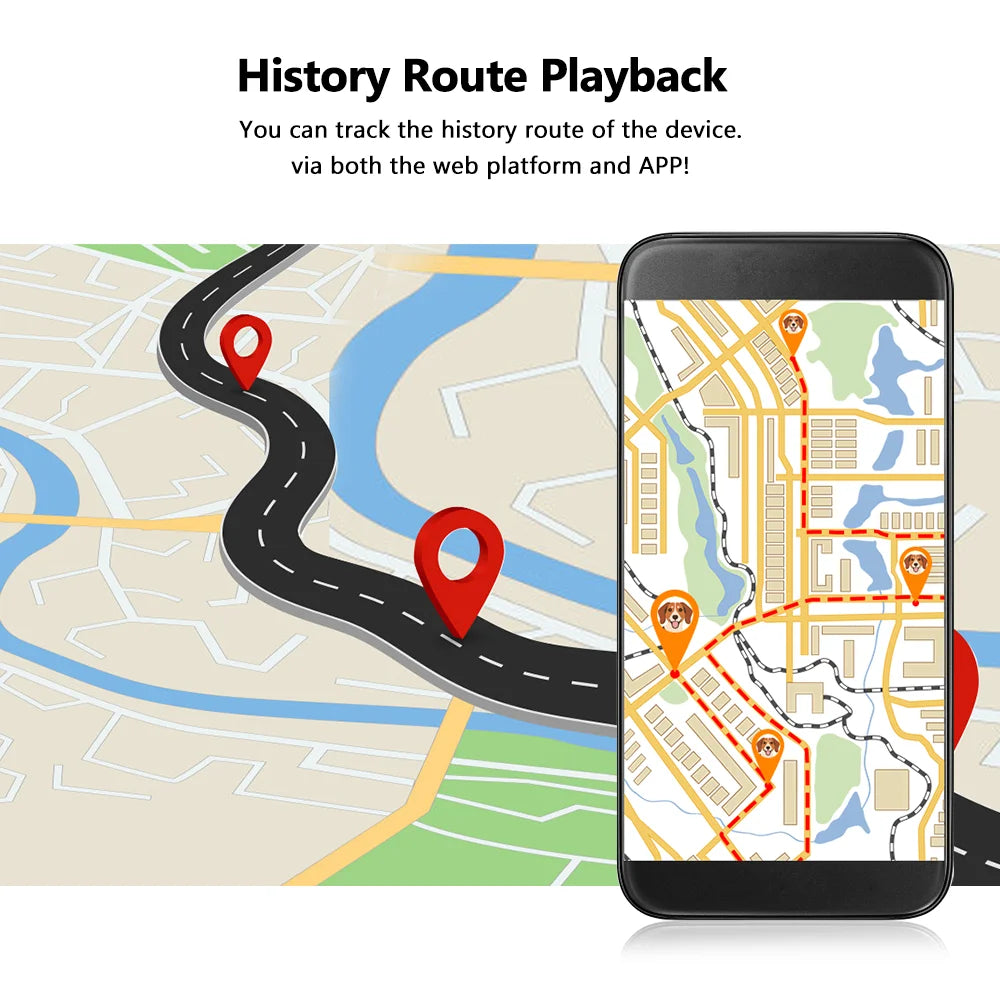 4G Pet GPS Tracker  Realtime Tracking Dog Cat  Animal Finder   GSM GPS Locator Crawler Geo-fence Free APP