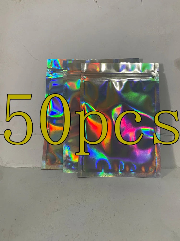 50pcs Food Packing Reusable Plastic Zip Shut Bag Pouches Cartoon Candy Jewelry Zip Lock Sealing Packaging Bags