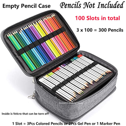 School Pencil Case Supplies 300 Slots Pencilcase Stationery Organizer Acsesories Large Capacity Pen Box Kit Aesthetic Bag Pouch