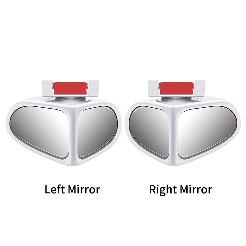 Car Blind Spot Mirror Front Wheel Auxiliary Rearview Double-Sided Mirror Wide Angle Mirror 360 Degree Adjustable for Cars SUV