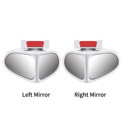 Car Blind Spot Mirror Front Wheel Auxiliary Rearview Double-Sided Mirror Wide Angle Mirror 360 Degree Adjustable for Cars SUV