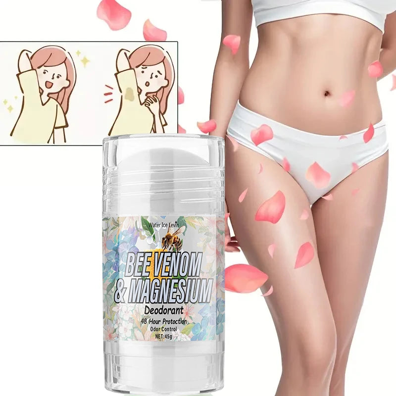 Bee Venom Deodorant Balm, 72 Hours Fresh Body Odor, Fresh Fragrance, Body Deodorization, Long-Lasting Fragrance, Suitable for Armpits, Body, Private Parts, Stubborn Body Odor, Odor