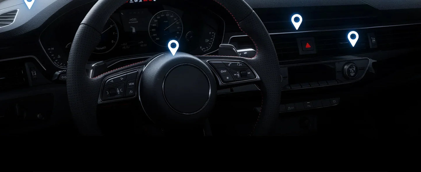 LISEN Magnetic Car Phone Mount for iPhone and Android with 6 Magnets and Adjustable Arch Design, Black