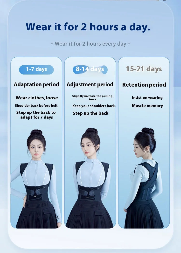 AIQUE Back Posture Corrector Lumbar Pad Waist Support Hunchback Spinal Orthopedic Straps Correct UNISEX Back Brace For Adult