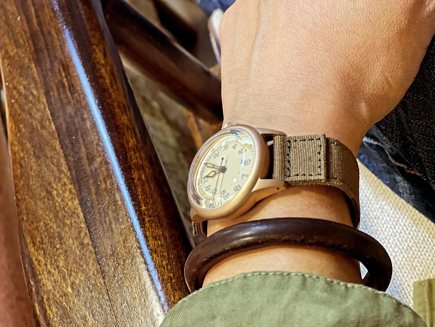 【SHY035】THORN Watch CuSn8 Tin Bronze Watch 36mm Diameter WWII Military Watch Retro Watch Trendy Men's Watch NH35 Movement