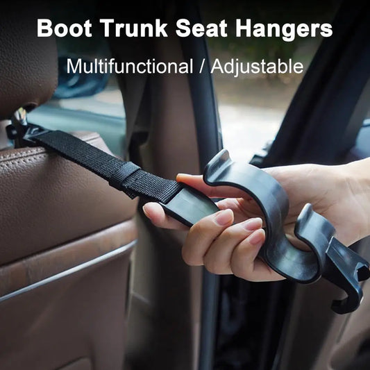 2pcs Car Hooks Car Back Seat Hook Rear Seat Headrest Hanging Hook Umbrella Holder Seat Back Storage Hook Auto Interior Hangers