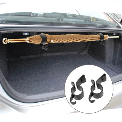Car Trunk Umbrella Holder Hooks Car Interior Organizer Bag Hanger Trunk Fixed Hook Umbrella Clip Car Accessories