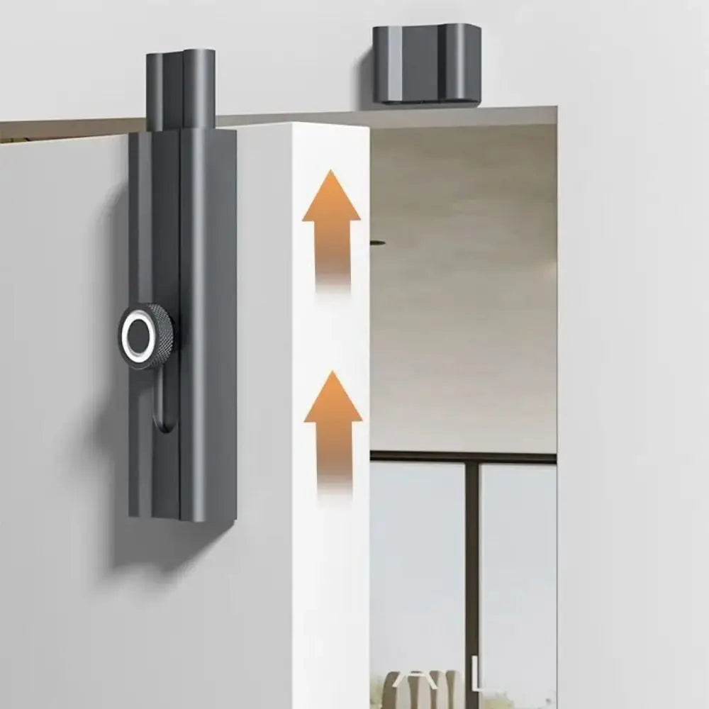 Durable Anti-theft Luminous Door Buckle Aluminum Alloy No Punching Sliding Door Bolt Security Door Catch Furniture Hardware