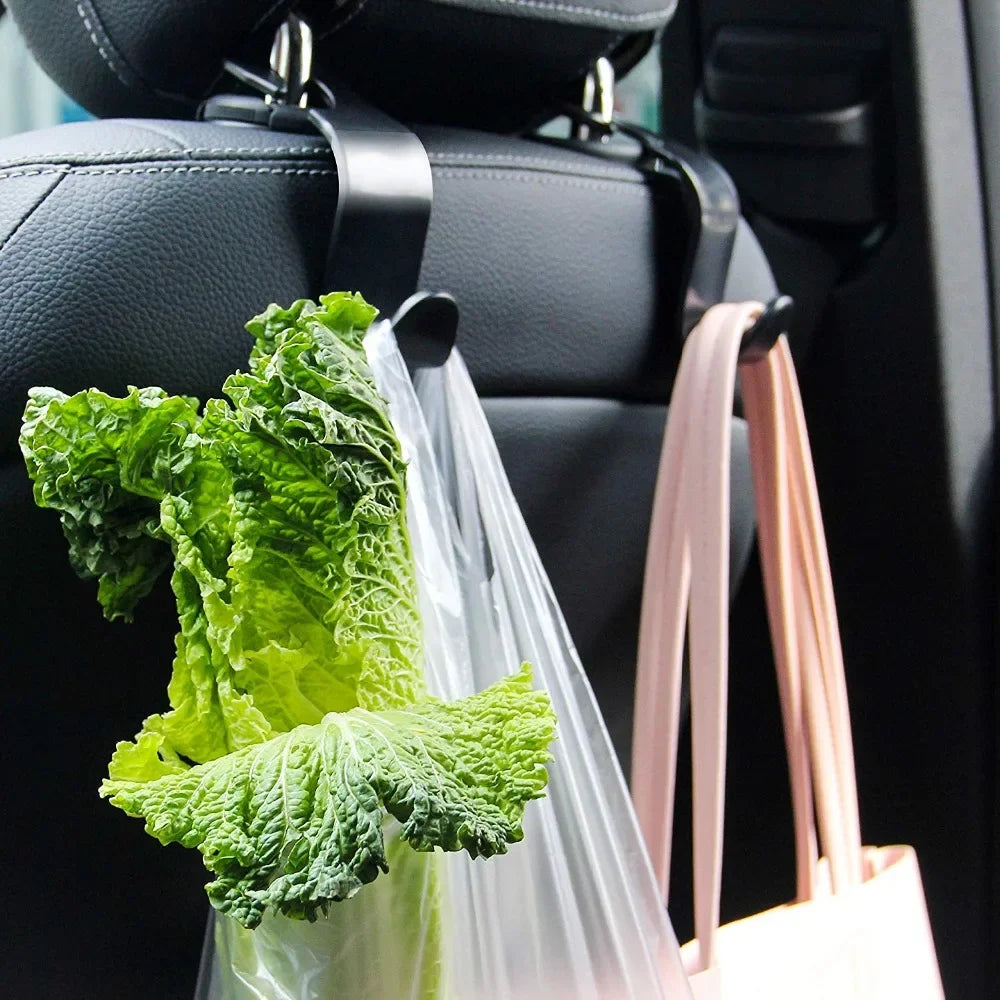 4PCS Universal Car Seat Headrest Hook For Auto Back Seat Storage Organizer Hanger Storage Holder For Handbag Purse Bags Coats