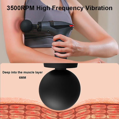 Muscle Massage Gun Portable Fascia Massage Gun High Frequency Body Back Legs Shoulder Waist Massager Professional Muscle Massage