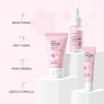 Sakura Skin Care Sets & Kits With Cleanser Serum Eye Cream essence Cream Beauty Products For Women Gift Sets Routine Travel Kit