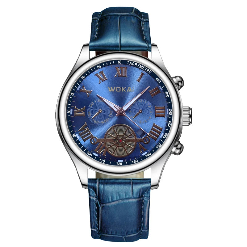 New 2023wokai business watch Quartz sports watch leisure belt men's watch men's watch