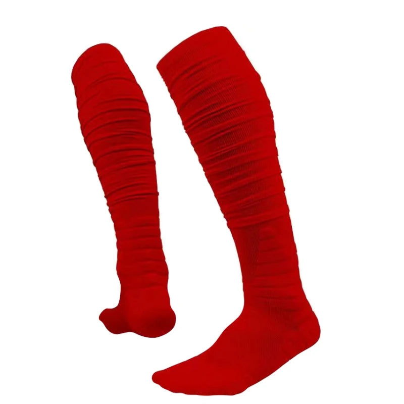 Football Socks Extra Long Padded Scrunch Athletic Socks Extra Long Stockings Outdoor Sports Accessories for Men Women