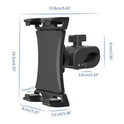 Spinning Bike Tablet Mount Holder Indoor Stationary Exercise Bikes Tablet Clamp Gym Treadmill Elliptical Tablet Stand