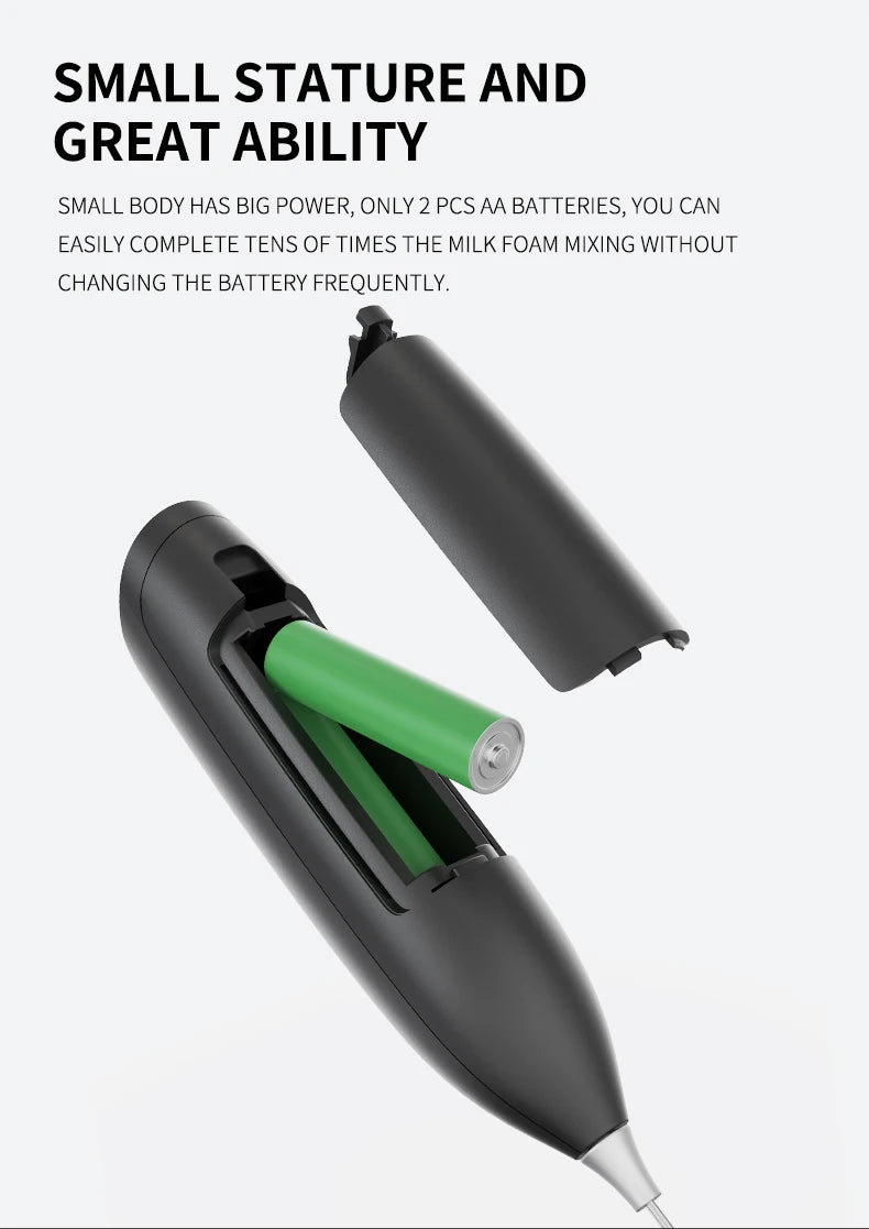 Electric Milk Frother Hand Blender Portable Mini Handheld Fast Foamer Coffee Cappuccino Whisk Mixer Food Blender with Stand