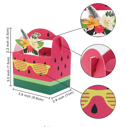 24PCS Watermelon Party Supplies Watermelon Party Favor Boxes One in a Melon Party Supplies One in a Melon Party Favor Boxes