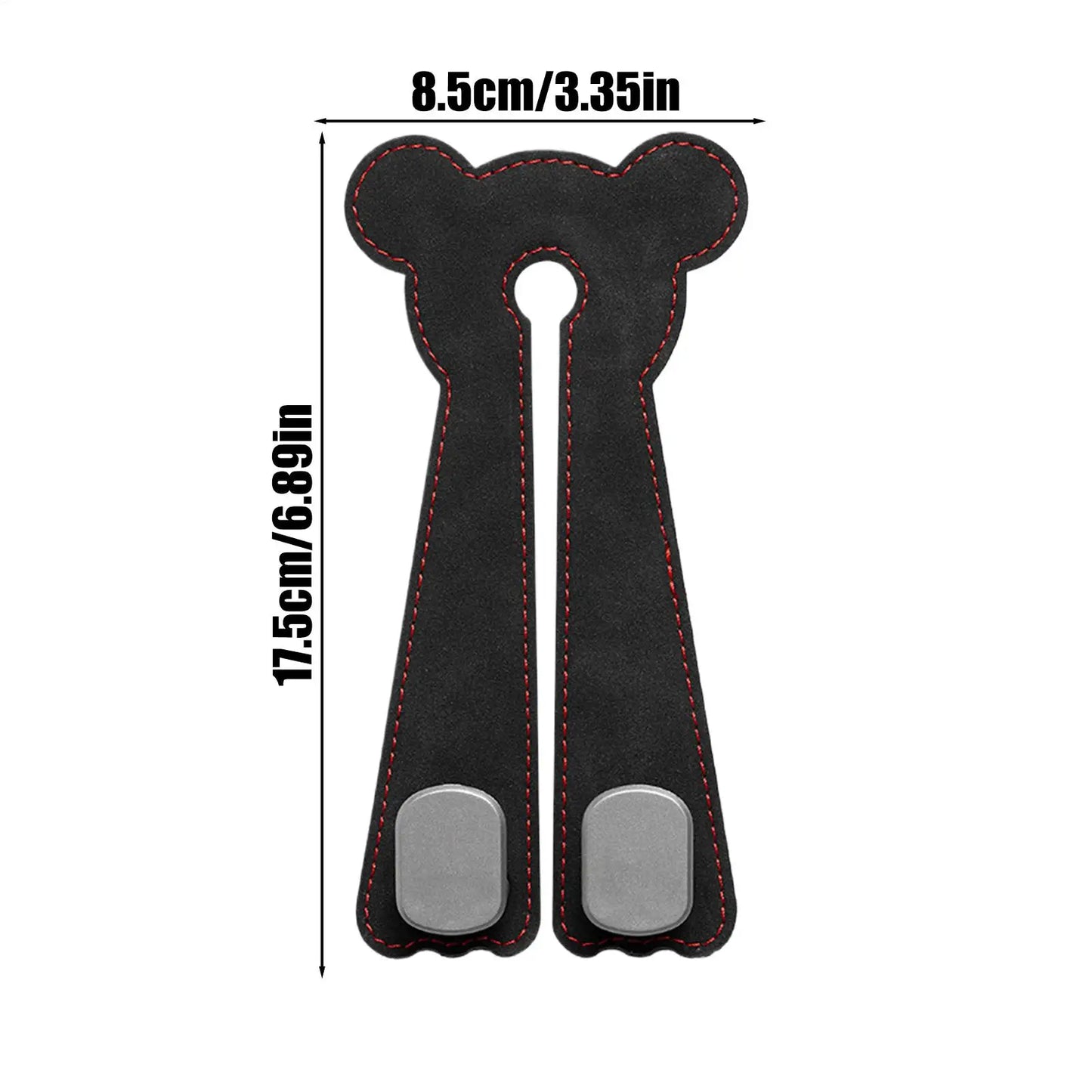 Car Seat Hooks for Headrest Leather Car Seat Headrest Double Hook Car Back Seat Headrest Hooks for Handbags