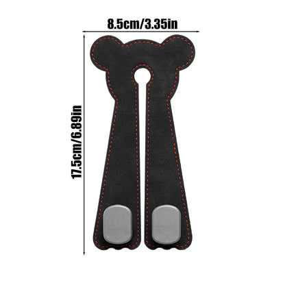 Car Seat Hooks for Headrest Leather Car Seat Headrest Double Hook Car Back Seat Headrest Hooks for Handbags