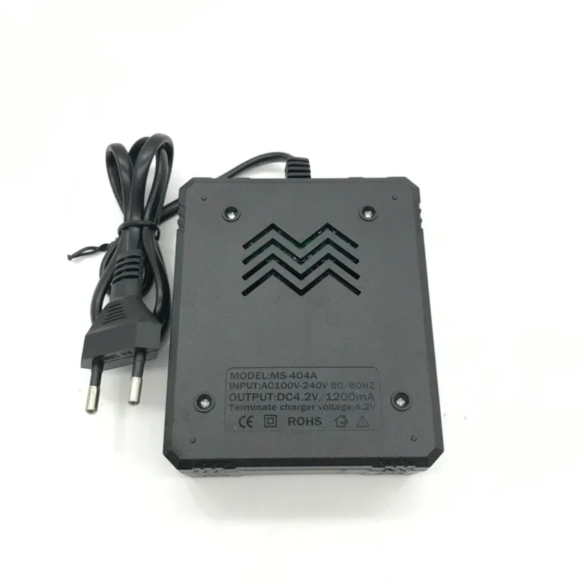 4 Chargers 4 Slot Wire Charger for 18650 Battery Charger Intelligent Fast Charging for 18650 Li-Ion Battery Flashlight Battery