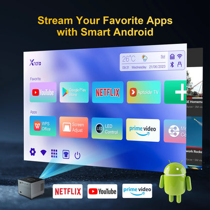 Portable Projector Wifi Bluetooth Led Smart Voice Remote Control Digital Projector Full HD 1080P Projector 4k Game Projectors