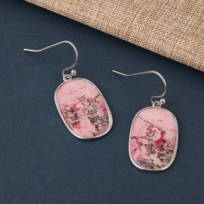 Bohemian earrings with pink gemstones are used as wedding or holiday gifts