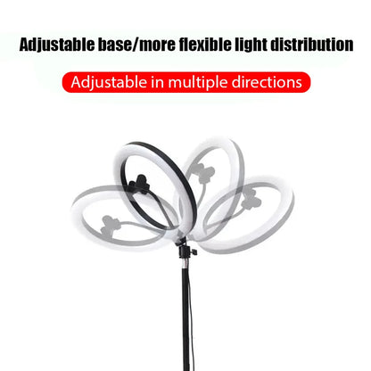 10inch Selfie Ring Light Photography Fill Light Led Ring Lamp with Pan tilt for Video Recording Live Broadcast Selfie Ringlights