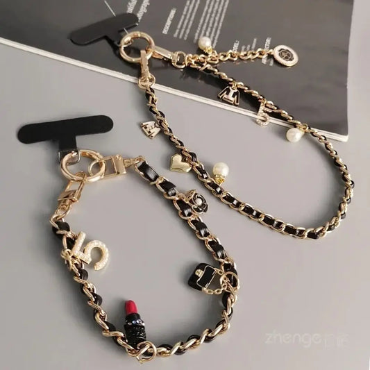 Leather Phone Charms New Chain Colorful Wrist Style Anti Fall Phone Rope Phone Pendant Phone