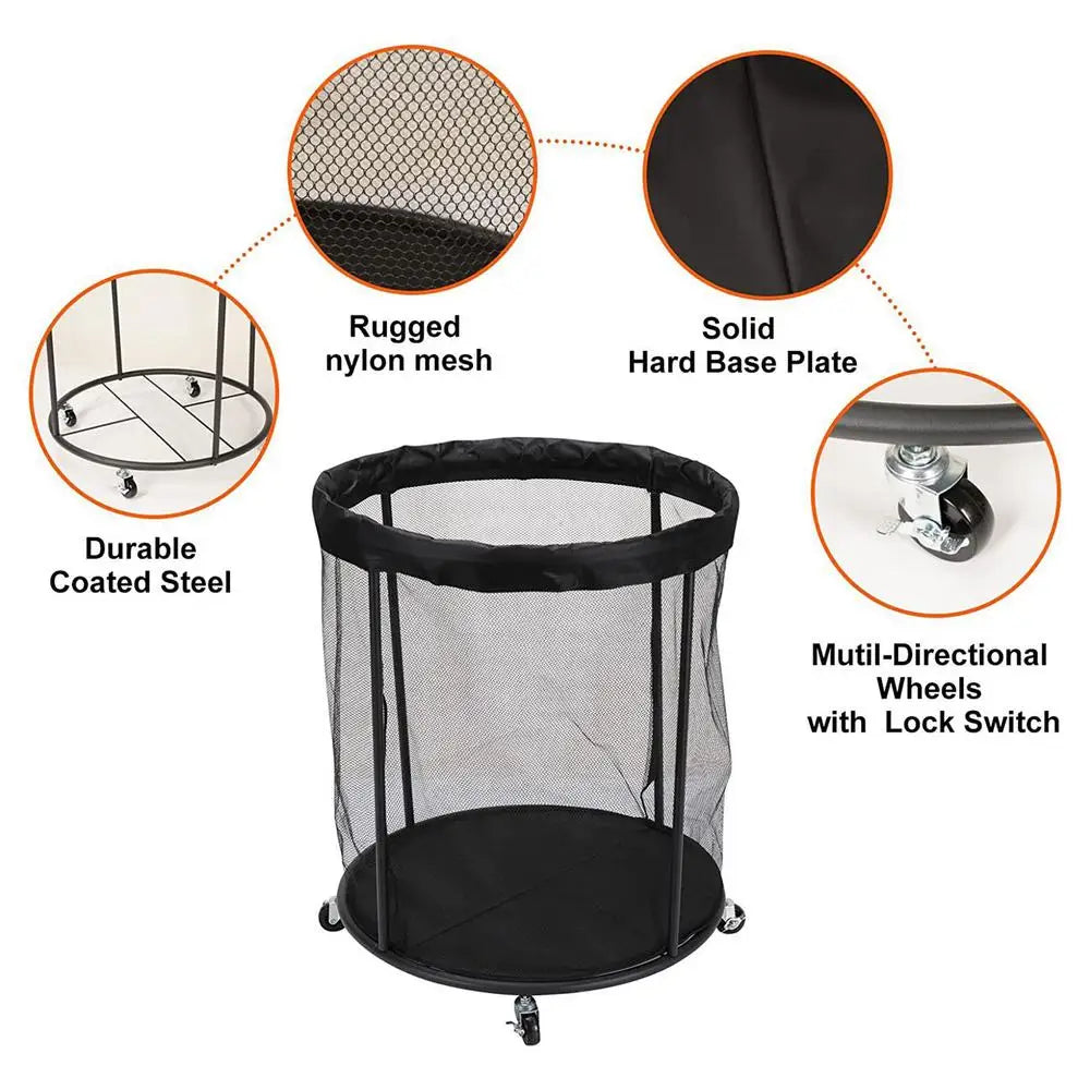 Outdoor Ball Storage Sports Ball Storage Portable Organizer Box Large Capacity Net Container for Garage Deck Outdoor Garden