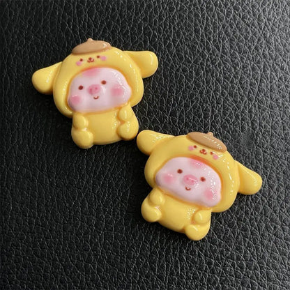 100pcs Cartoon porker Sanrio diy resin accessories accessories handmade hairpins mobile phone cases headwear supplies