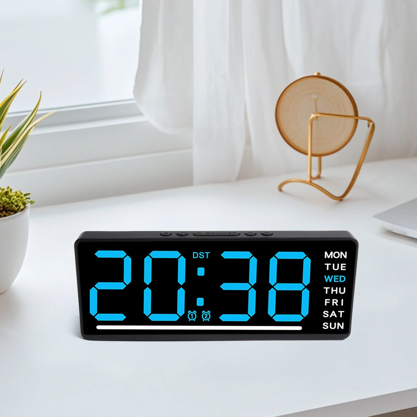 Silent Digital Alarm Clock for Babies,LED Bedside Clock with Night Light Multiple Functions | Adjustable Tone Volume