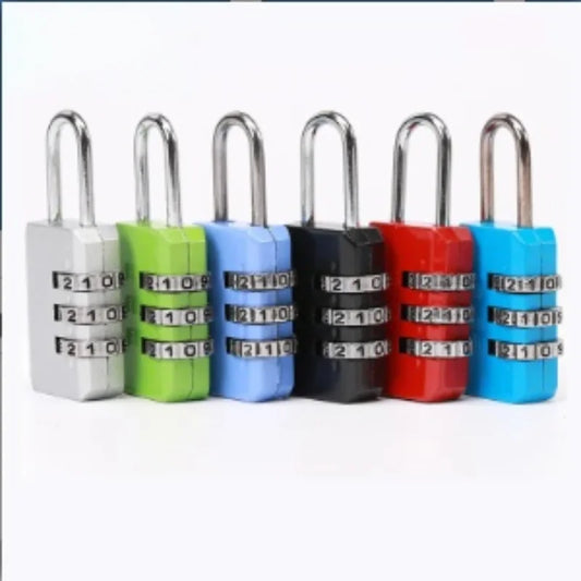 3 Digits Multifunctional Combination Lock Luggage Fitness Cabinet Backpack Travel Anti-theft Aluminum Alloy Combination Padlock