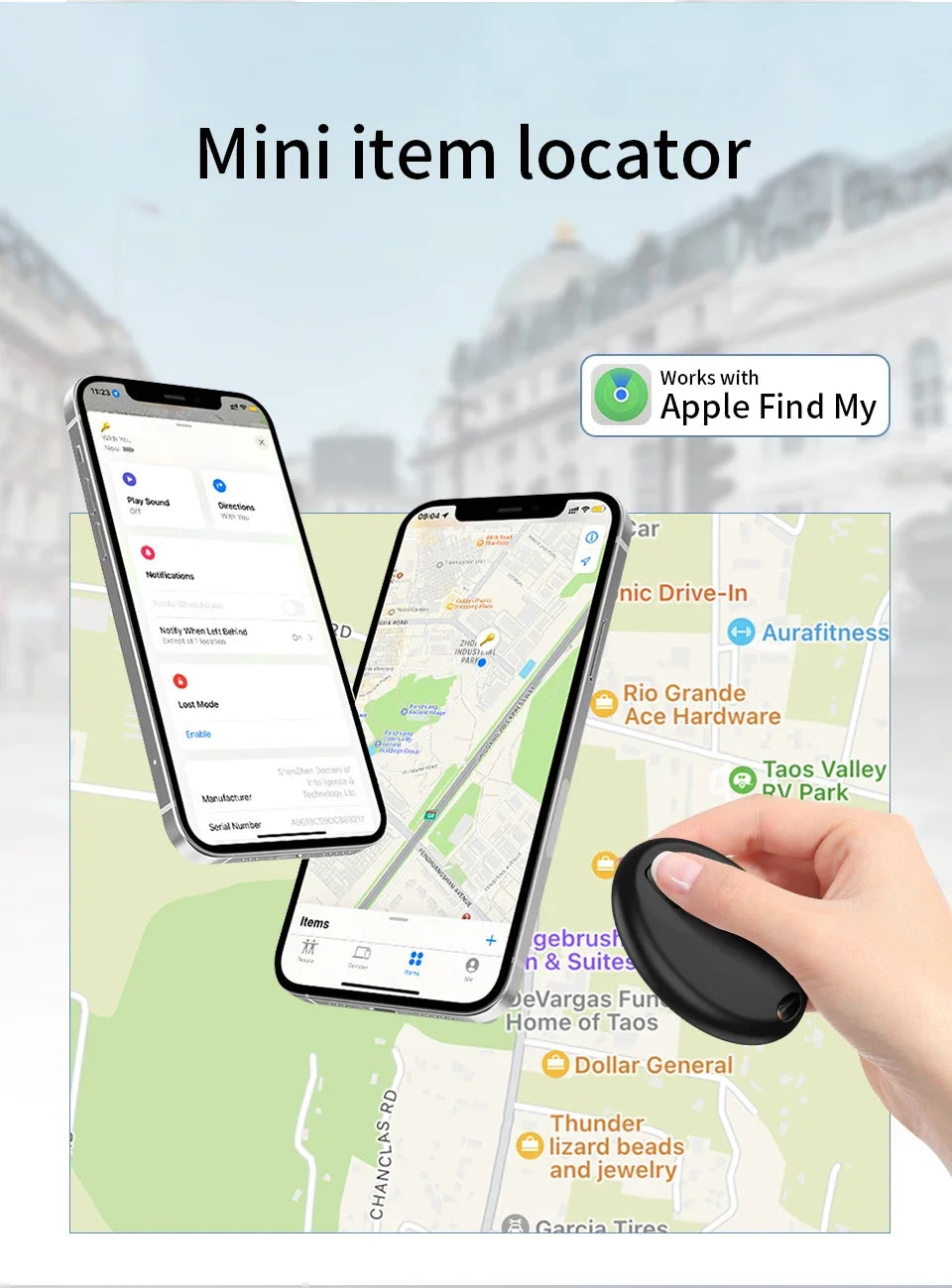 Smart Track Device AirTag Bluetooth GPS Tracker For IOS Find My App Anti-loss Luggage Key Car Pet Kid Finder Locator Positioner