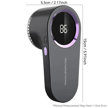 [Rechargeable Lint Remover] Portable Lint Remover Ball | USB Rechargeable Fabric Shaver & Clothes Trimmer with Digital Display,