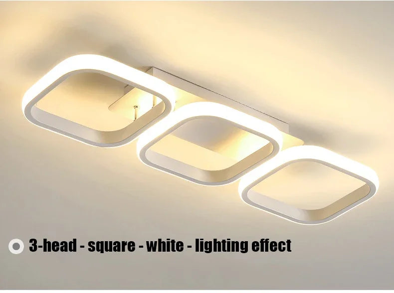 LED Ceiling Light 3 colors Modern Round Square-shaped For Hallway Bedroom Checkroom Living Room Restaurant Staircase Lighting