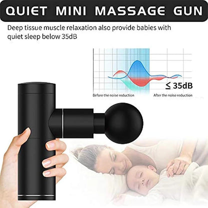 Portable Massage Gun Mini Pocket Massager Deep Muscle Vibration Relief Pain Relax Fitness Therapy for Body Massage Relaxation