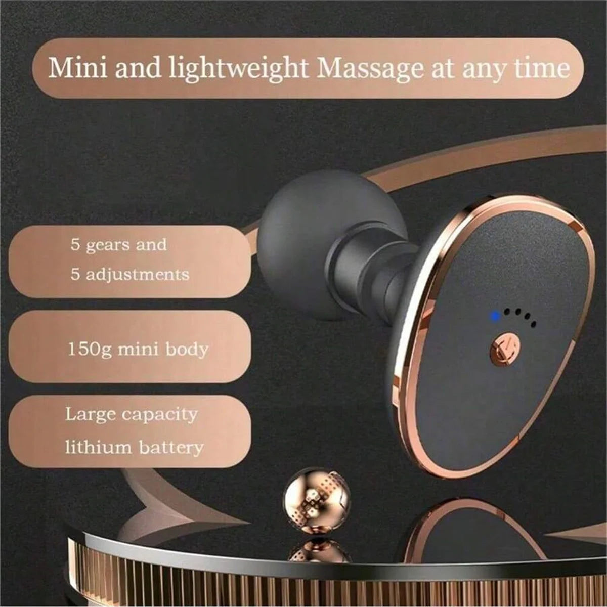 Electric Massage Gun Portable Mini Neck Back Massage Gun Deep Tissue Vibration Relief Massager Fitness for Muscle Relaxatio
