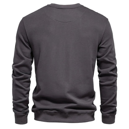 Pullover Streetwear Cotton Men's Sweatshirt Casual Solid Color Long Sleeve Spring Sweatshirt Men Quality Classic Mens Clothes