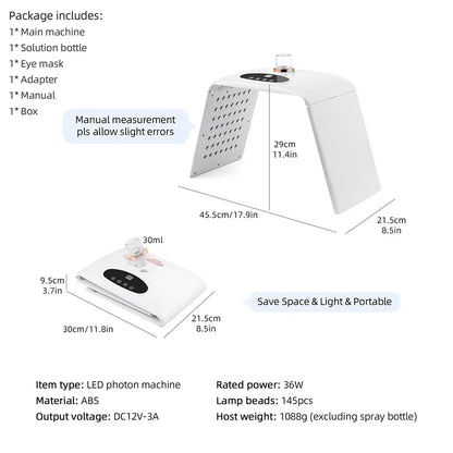 Electric Photon Facial Beauty Machine Nano Spray Hydration Skin Rejuvenation Body Care Tool