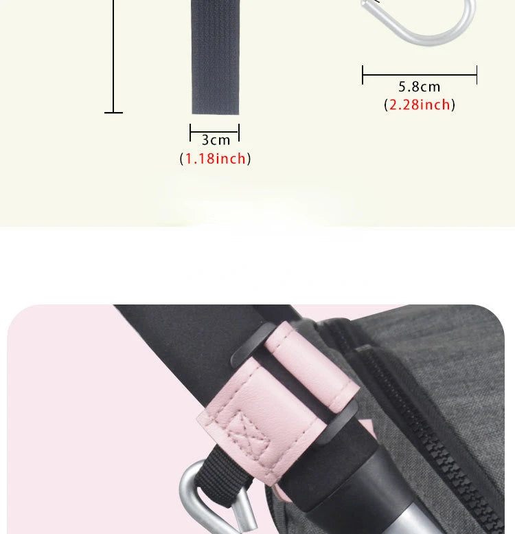 Baby Stroller Hooks 2Pcs Leather Hook  for Hanging Diaper Bags Kindergarten Universal Accessory