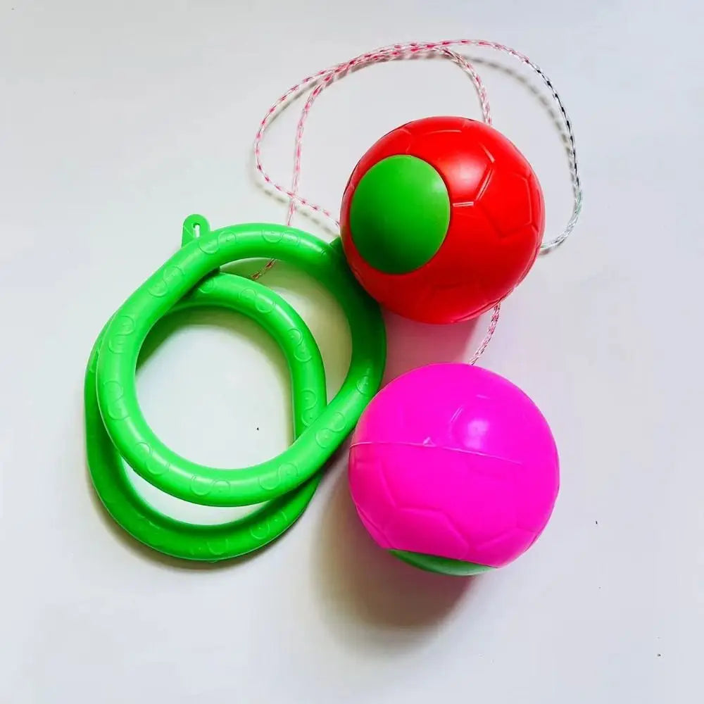 Foot Hoop Ball Foot Jumping Ball on String Skip Ropes Sports Reaction Training Ball Exercise Sports Height Growth