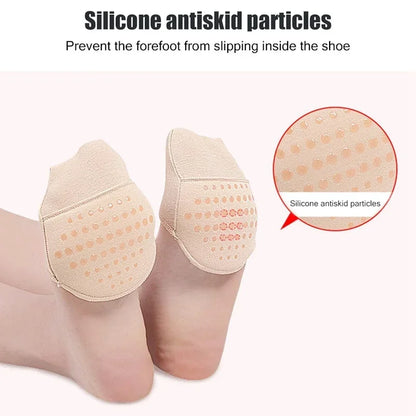 Womens High-Heeled Shoe Insoles-Ergonomic Half Insoles Protective Five-toe Forefoot Pads Ultra-Absorbent Non Skid Half Sock