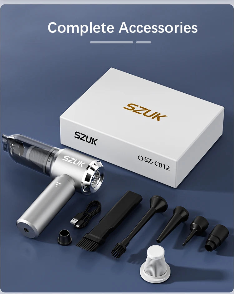 SZUK 985000PA Car Vacuum Cleaner Wireless Mini Handheld Strong Suction Cleaning Machine Portable Vacuum Cleaner for Car Home