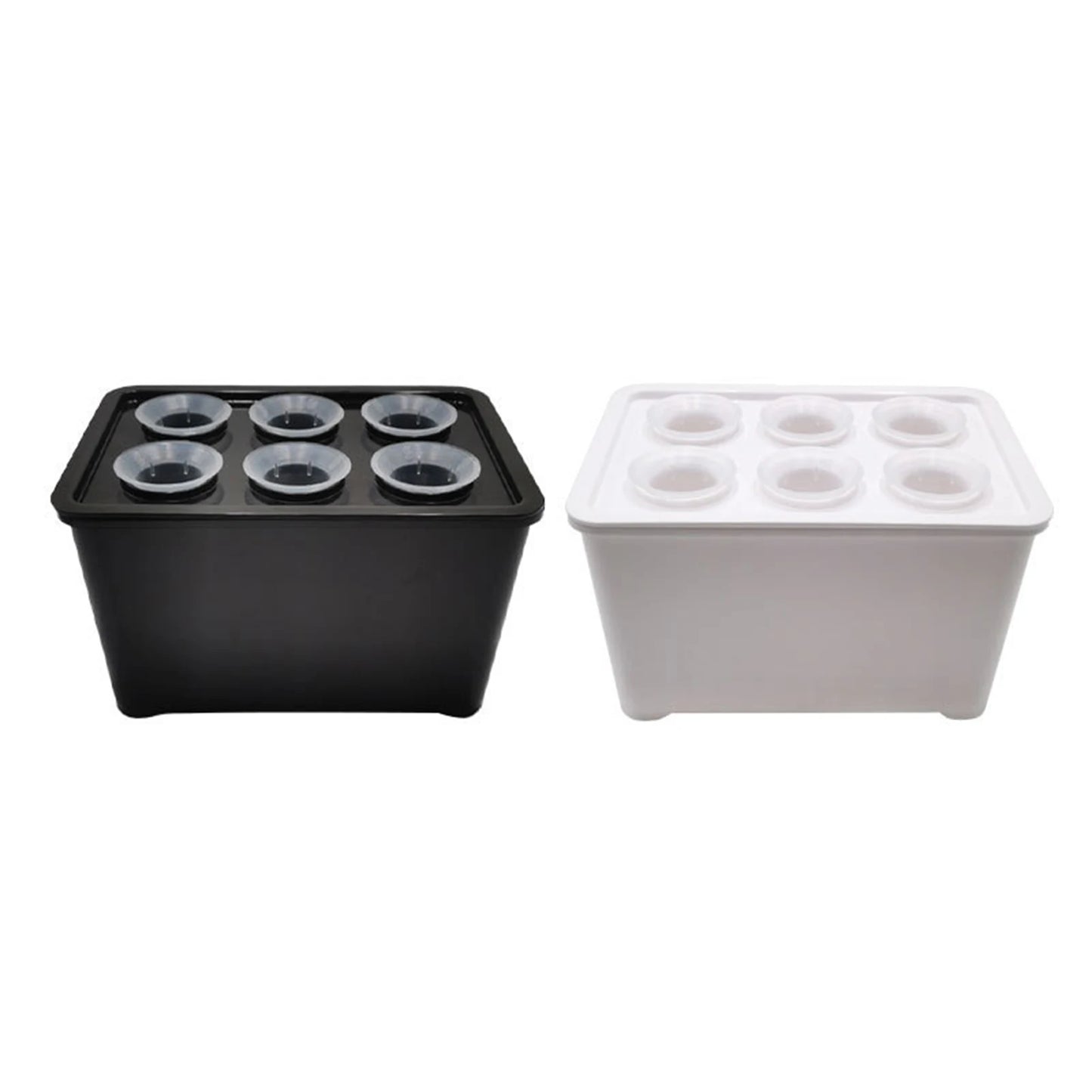 Hydroponic Growing Box with Lid and 6pcs Seedling Cups DIY Self Watering Indoor Hydroponics Tool for Plants Herb Garden Supplies