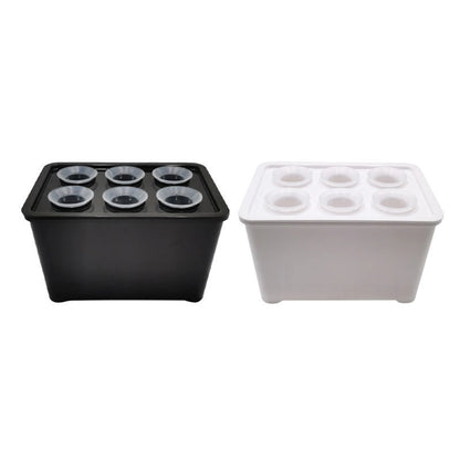 Hydroponic Growing Box with Lid and 6pcs Seedling Cups DIY Self Watering Indoor Hydroponics Tool for Plants Herb Garden Supplies