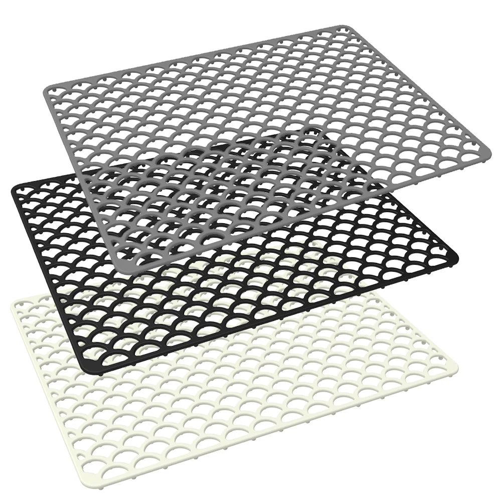 Anti Slip Silicone Sink Mat Essential Kitchen Accessory for Protecting Dishes and Reducing Noise in Center Drain Sinks