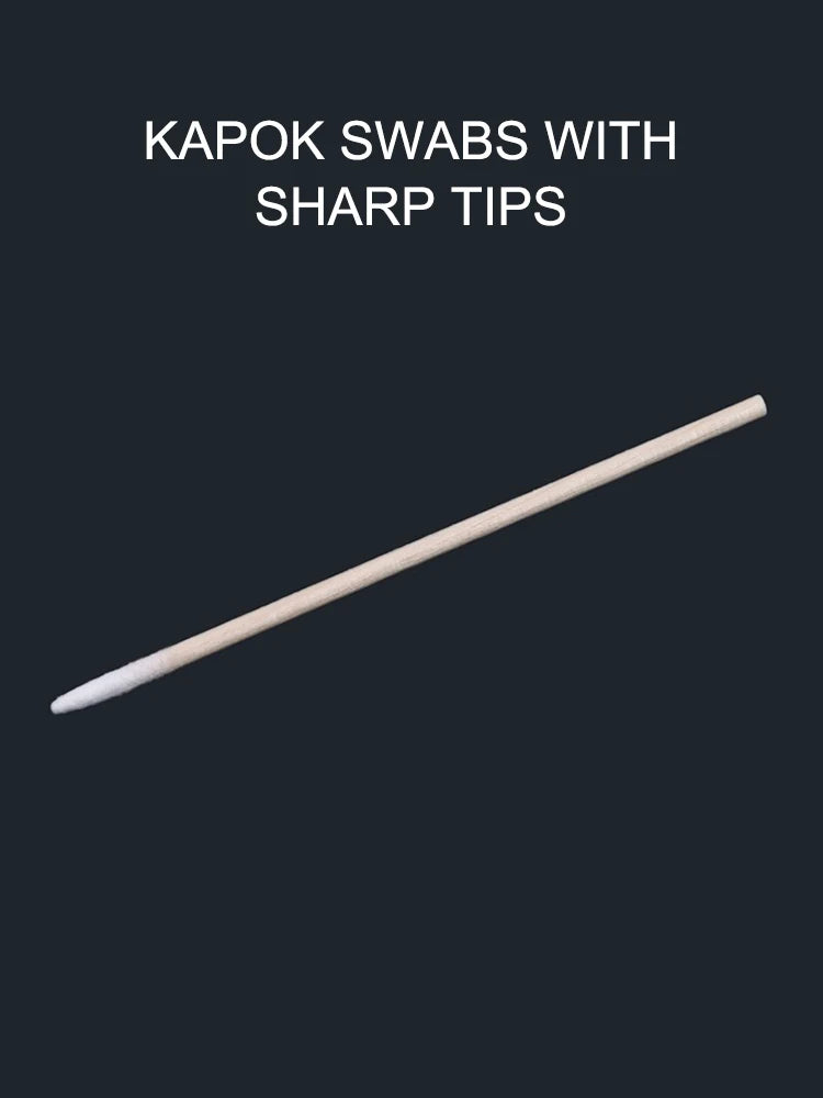 100/300/500pcs Cotton Swabs Wood Colored Pointed Embroidery Cotton Swabs Embroidery Cotton Swabs Beauty Cotton Swabs