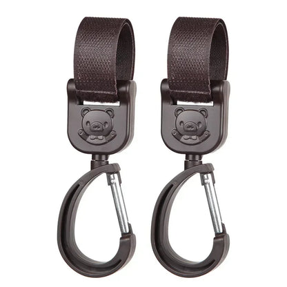 360 Degree Cart Organizer Storage Bag Hanger Universal Outdoor Stroller Accessories Baby Pram Hooks Rotate Hanging Bag